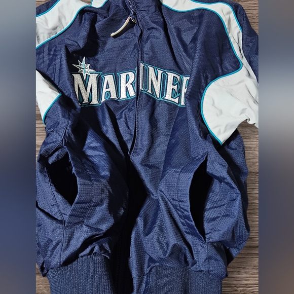 Mariners Baseball Jacket Authentic Majestic Therma Base Youth Sz Medium MLB Kids - Picture 4 of 12